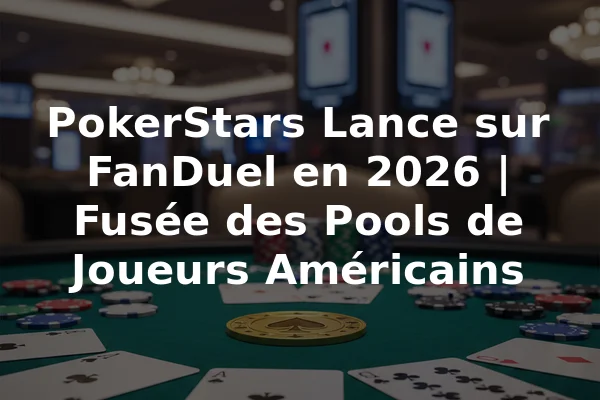 PokerStars Lance sur FanDuel en 2026 | Fusée des Pools de Joueurs Américains