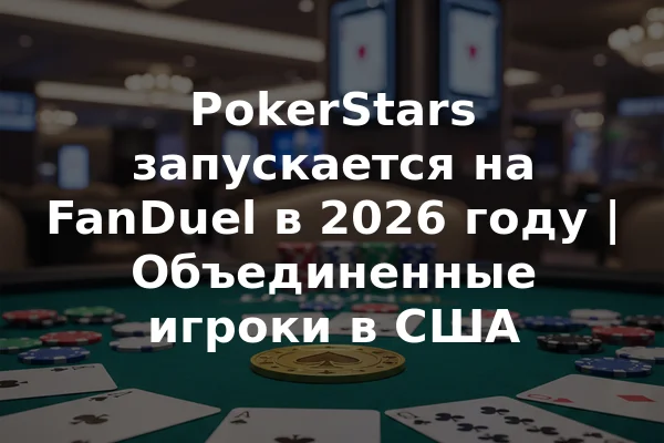 PokerStars запускается на FanDuel в 2026 году | Объединенные игроки в США