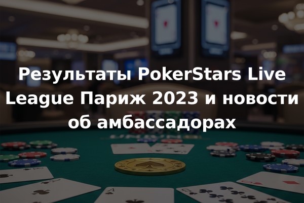 Результаты PokerStars Live League Париж 2023 и новости об амбассадорах
