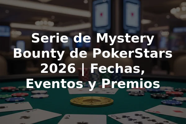 Serie de Mystery Bounty de PokerStars 2026 | Fechas, Eventos y Premios
