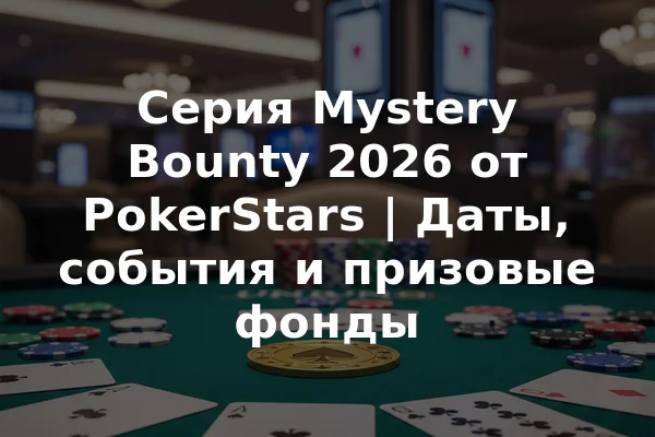 Серия Mystery Bounty 2026 от PokerStars | Даты, события и призовые фонды