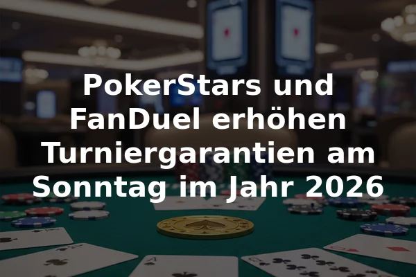 PokerStars und FanDuel erhöhen Turniergarantien am Sonntag im Jahr 2026