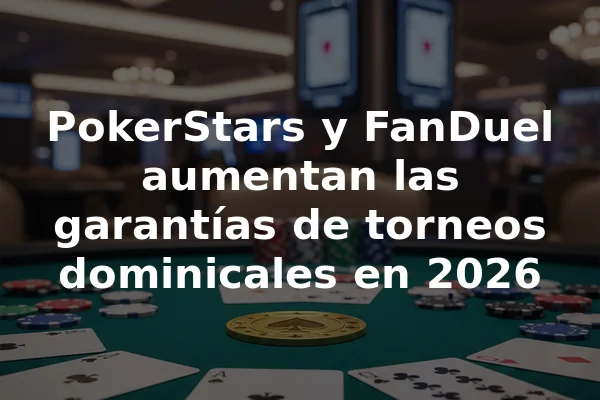 PokerStars y FanDuel aumentan las garantías de torneos dominicales en 2026