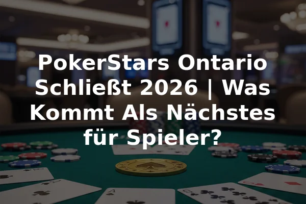 PokerStars Ontario Schließt 2026 | Was Kommt Als Nächstes für Spieler?
