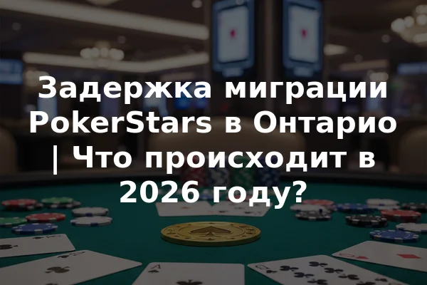 Задержка миграции PokerStars в Онтарио | Что происходит в 2026 году?
