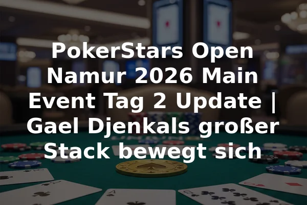 PokerStars Open Namur 2026 Main Event Tag 2 Update | Gael Djenkals großer Stack bewegt sich