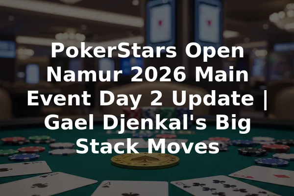 PokerStars Open Namur 2026 Main Event Day 2 Update | Gael Djenkal's Big Stack Moves