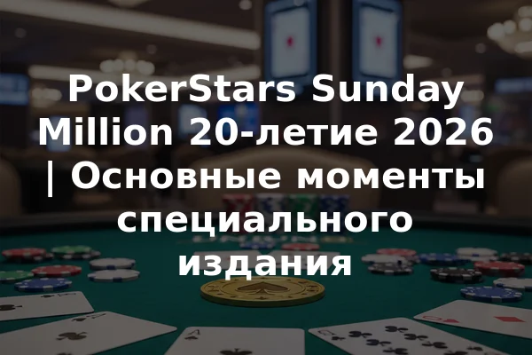 PokerStars Sunday Million 20-летие 2026 | Основные моменты специального издания