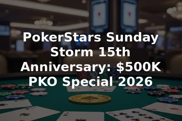 PokerStars Sunday Storm 15th Anniversary: $500K PKO Special 2026