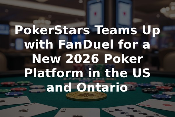 PokerStars Teams Up with FanDuel for a New 2026 Poker Platform in the US and Ontario
