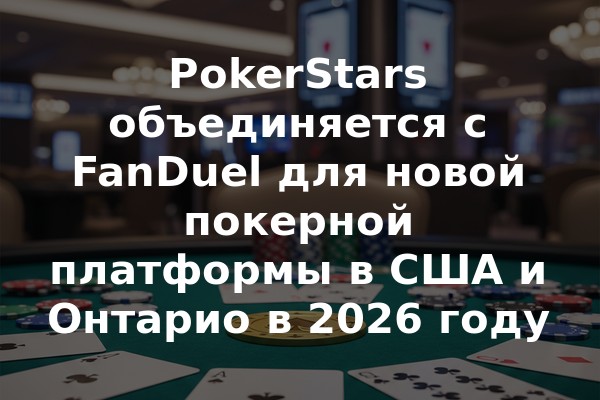 PokerStars объединяется с FanDuel для новой покерной платформы в США и Онтарио в 2026 году