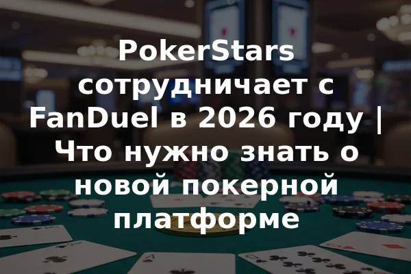 PokerStars сотрудничает с FanDuel в 2026 году | Что нужно знать о новой покерной платформе