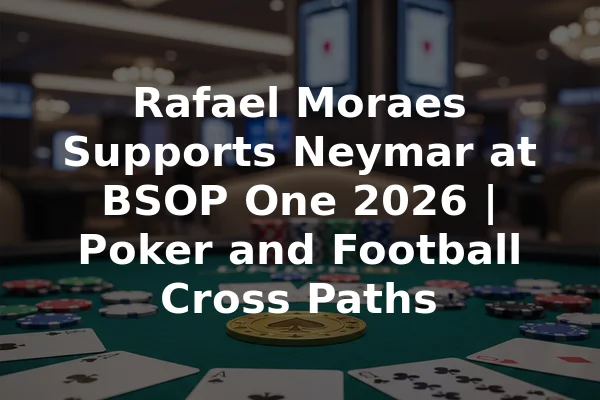 Rafael Moraes Supports Neymar at BSOP One 2026 | Poker and Football Cross Paths