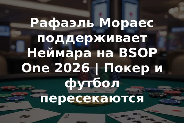 Рафаэль Мораес поддерживает Неймара на BSOP One 2026 | Покер и футбол пересекаются