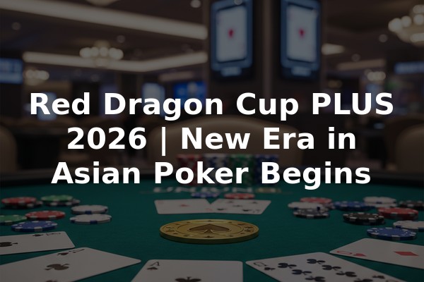 Red Dragon Cup PLUS 2026 | New Era in Asian Poker Begins