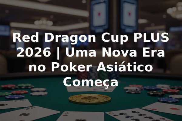 Red Dragon Cup PLUS 2026 | Uma Nova Era no Poker Asiático Começa