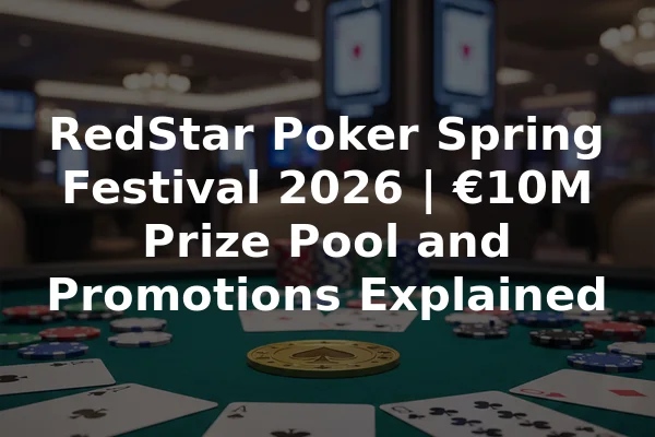 RedStar Poker Spring Festival 2026 | €10M Prize Pool and Promotions Explained