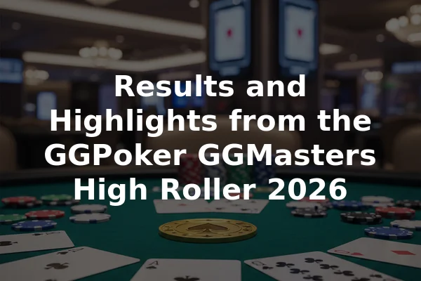 Results and Highlights from the GGPoker GGMasters High Roller 2026