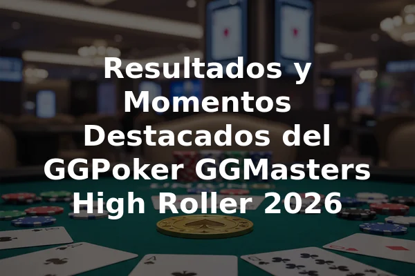 Resultados y Momentos Destacados del GGPoker GGMasters High Roller 2026