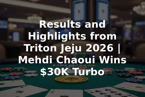Results and Highlights from Triton Jeju 2026 | Mehdi Chaoui Wins $30K Turbo