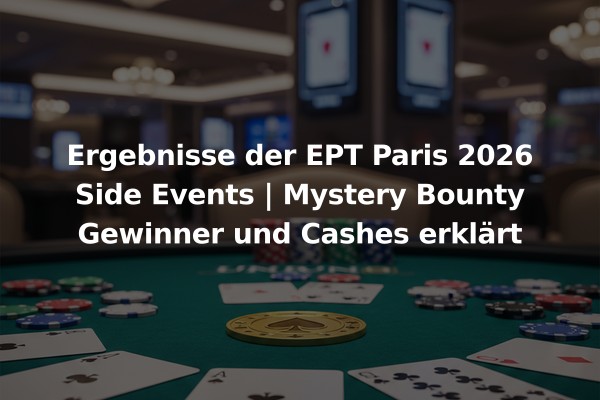 Ergebnisse der EPT Paris 2026 Side Events | Mystery Bounty Gewinner und Cashes erklärt