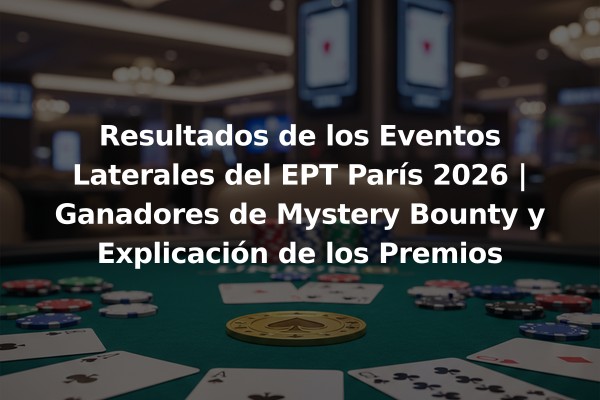 Resultados de los Eventos Laterales del EPT París 2026 | Ganadores de Mystery Bounty y Explicación de los Premios