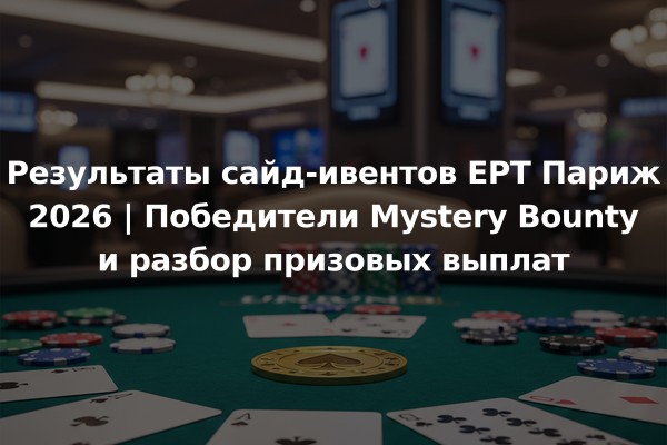 Результаты сайд-ивентов EPT Париж 2026 | Победители Mystery Bounty и разбор призовых выплат
