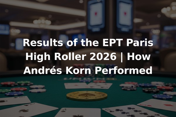 Results of the EPT Paris High Roller 2026 | How Andrés Korn Performed