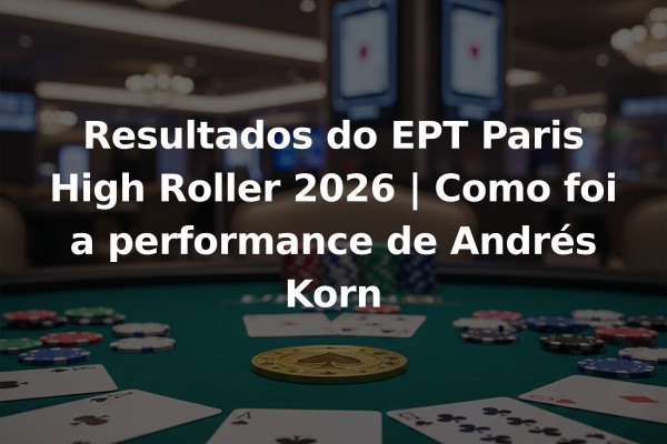 Resultados do EPT Paris High Roller 2026 | Como foi a performance de Andrés Korn