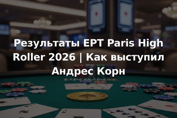 Результаты EPT Paris High Roller 2026 | Как выступил Андрес Корн