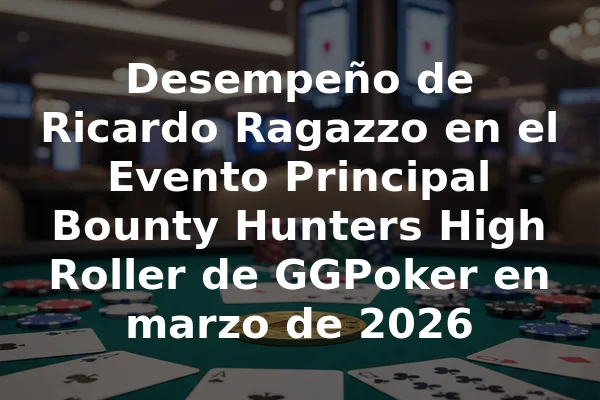 Desempeño de Ricardo Ragazzo en el Evento Principal Bounty Hunters High Roller de GGPoker en marzo de 2026