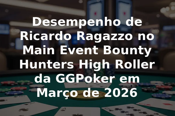 Desempenho de Ricardo Ragazzo no Main Event Bounty Hunters High Roller da GGPoker em Março de 2026