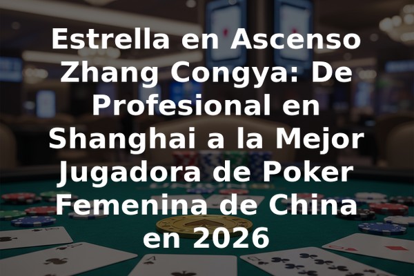 Estrella en Ascenso Zhang Congya: De Profesional en Shanghai a la Mejor Jugadora de Poker Femenina de China en 2026