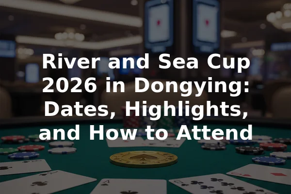 River and Sea Cup 2026 in Dongying: Dates, Highlights, and How to Attend