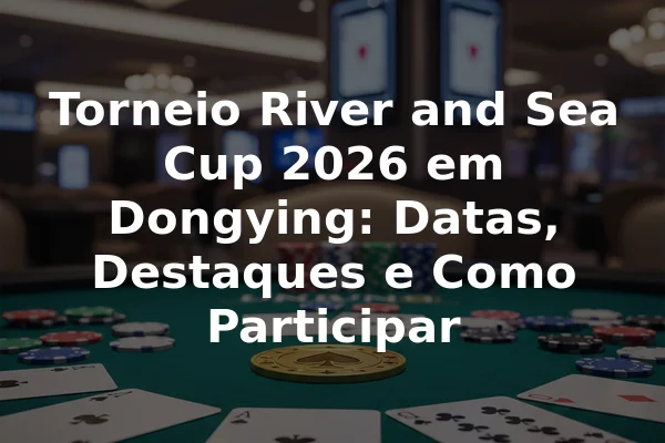 Torneio River and Sea Cup 2026 em Dongying: Datas, Destaques e Como Participar