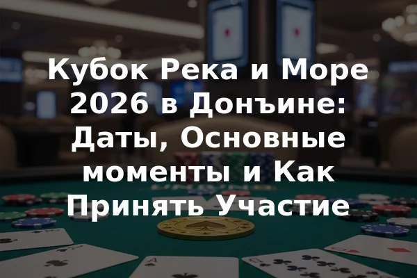 Кубок Река и Море 2026 в Донъине: Даты, Основные моменты и Как Принять Участие