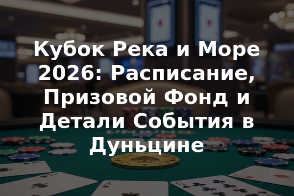 Кубок Река и Море 2026: Расписание, Призовой Фонд и Детали События в Дуньцине