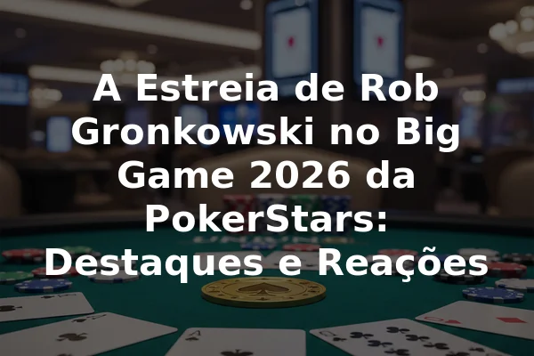 A Estreia de Rob Gronkowski no Big Game 2026 da PokerStars: Destaques e Reações