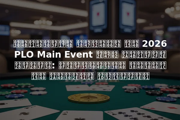 रोड्रिगो सेलोआन की 2026 PLO Main Event में पोडियम फिनिश: एनिवर्सरी सीरीज की प्रमुख झलकियाँ