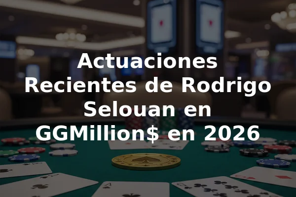 Actuaciones Recientes de Rodrigo Selouan en GGMillion$ en 2026