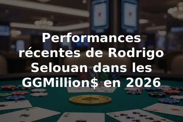 Performances récentes de Rodrigo Selouan dans les GGMillion$ en 2026