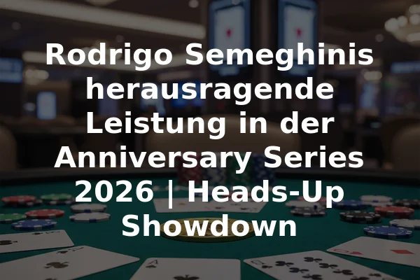 Rodrigo Semeghinis herausragende Leistung in der Anniversary Series 2026 | Heads-Up Showdown
