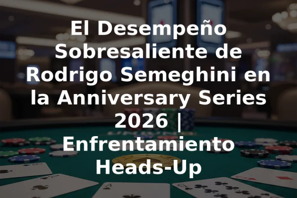 El Desempeño Sobresaliente de Rodrigo Semeghini en la Anniversary Series 2026 | Enfrentamiento Heads-Up