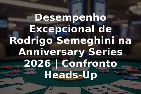 Desempenho Excepcional de Rodrigo Semeghini na Anniversary Series 2026 | Confronto Heads-Up