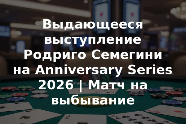 Выдающееся выступление Родриго Семегини на Anniversary Series 2026 | Матч на выбывание
