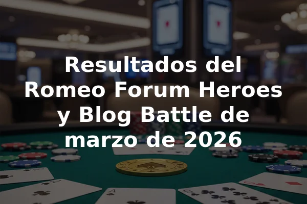 Resultados del Romeo Forum Heroes y Blog Battle de marzo de 2026