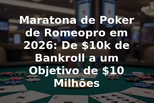 Maratona de Poker de Romeopro em 2026: De $10k de Bankroll a um Objetivo de $10 Milhões