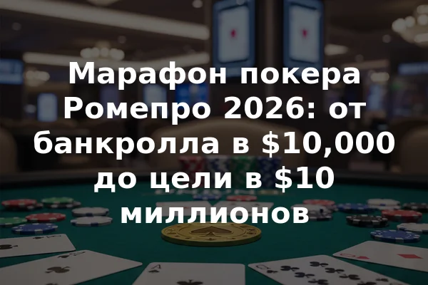 Марафон покера Ромепро 2026: от банкролла в $10,000 до цели в $10 миллионов