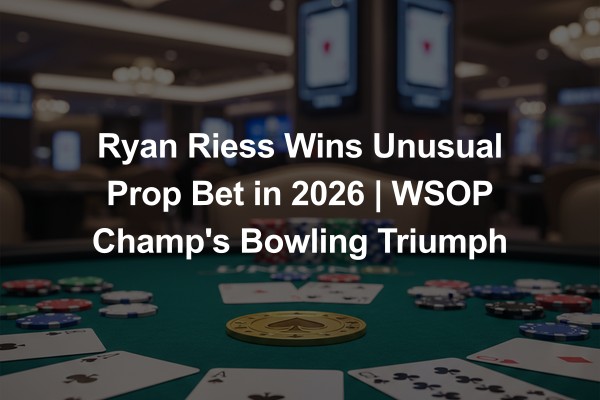 Ryan Riess Wins Unusual Prop Bet in 2026 | WSOP Champ's Bowling Triumph