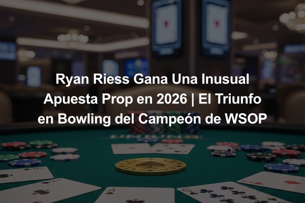 Ryan Riess Gana Una Inusual Apuesta Prop en 2026 | El Triunfo en Bowling del Campeón de WSOP